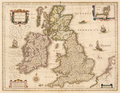 Lot 74 - British Isles. Blaeu Willem J.), Magnae Britanniae et Hiberniae Tabula, Amsterdam circa 1648