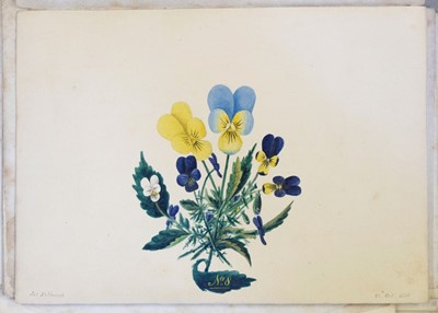 Lot 165 - Petherick (James). Album of miniature watercolour studies, circa 1820-31