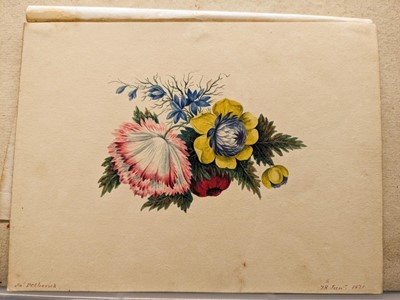 Lot 165 - Petherick (James). Album of miniature watercolour studies, circa 1820-31