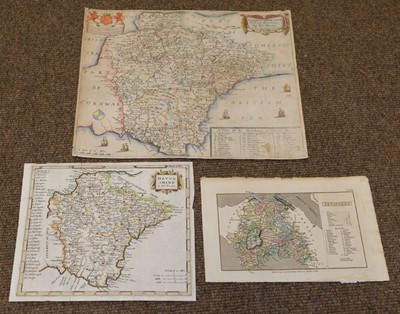 Lot 81 - Devon and Cornwall. A collection of 17 maps, 17th - 19th century