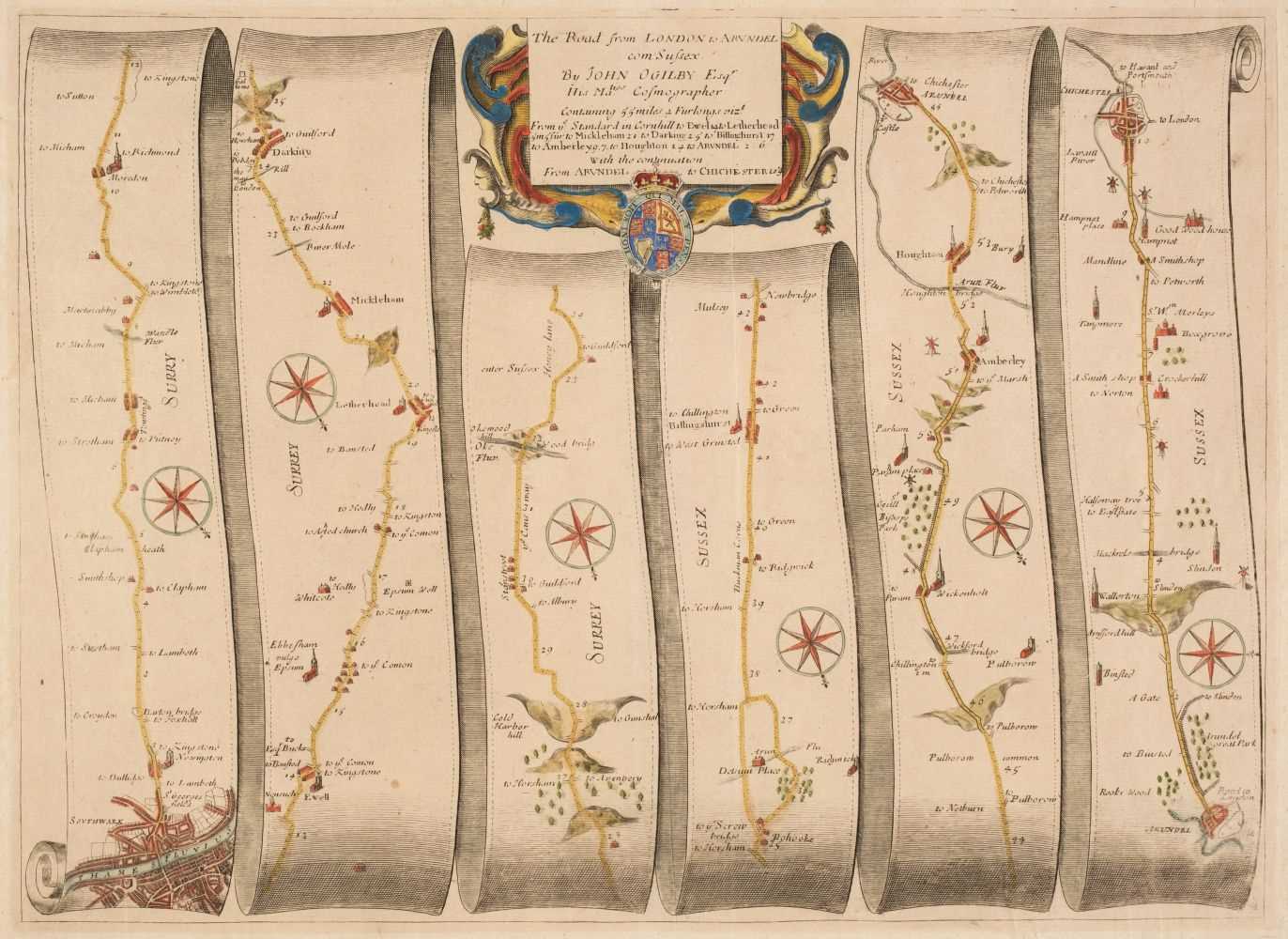 Lot 125 - Ogilby (John). A collection of 10 maps [1675 or later]