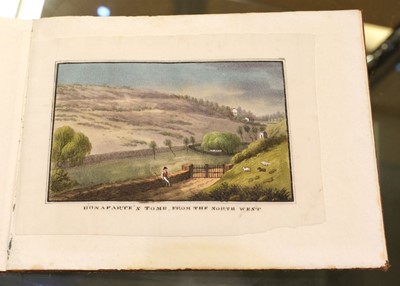 Lot 6 - Chinese School. Album of five Chinese rice paper paintings of St Helena and Napoleon, 1830's-40's