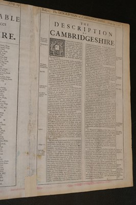 Lot 78 - Cambridgeshire. Speed (John), Cambridgshire described..., 1676