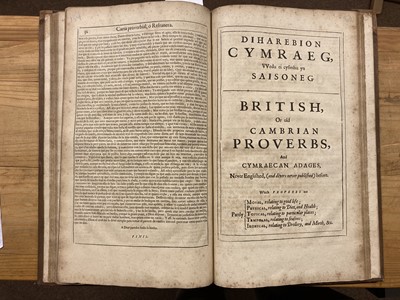 Lot 217 - Howell (James). Paroimiographia. Proverbs, or, Old sayed savves & adages, 1659