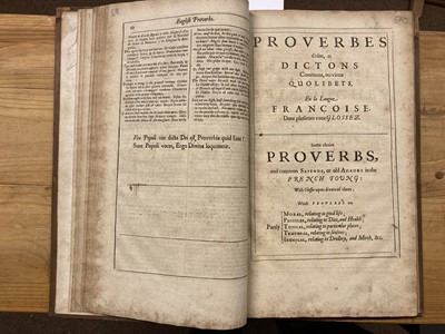 Lot 217 - Howell (James). Paroimiographia. Proverbs, or, Old sayed savves & adages, 1659