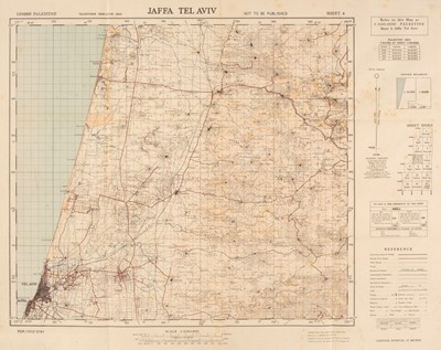 Lot 130 - Palestine Mandate. A collection of 16 maps, Survey of Palestine, circa. 1943
