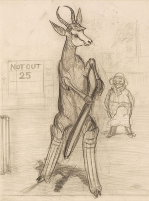 Lot 684 - Shepard (Ernest Howard, 1879-1976). Not Out 25, original illustration for Punch