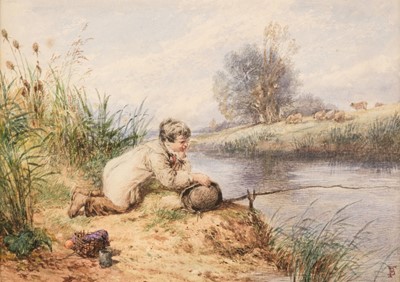 Lot 182 - Foster (Myles Birket, 1825-1899). Boy Fishing, watercolour