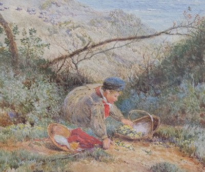 Lot 182 - Foster (Myles Birket, 1825-1899). Boy Fishing, watercolour