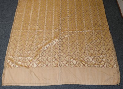 Lot 636 - Curtains. A pair of brocade curtains, early 20th century