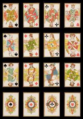 Lot 461 - Belgian playing cards. Cartes Moyen-Age, 1st edition?, Bruges: E.A. Daveluy, circa 1840s, & 2 others