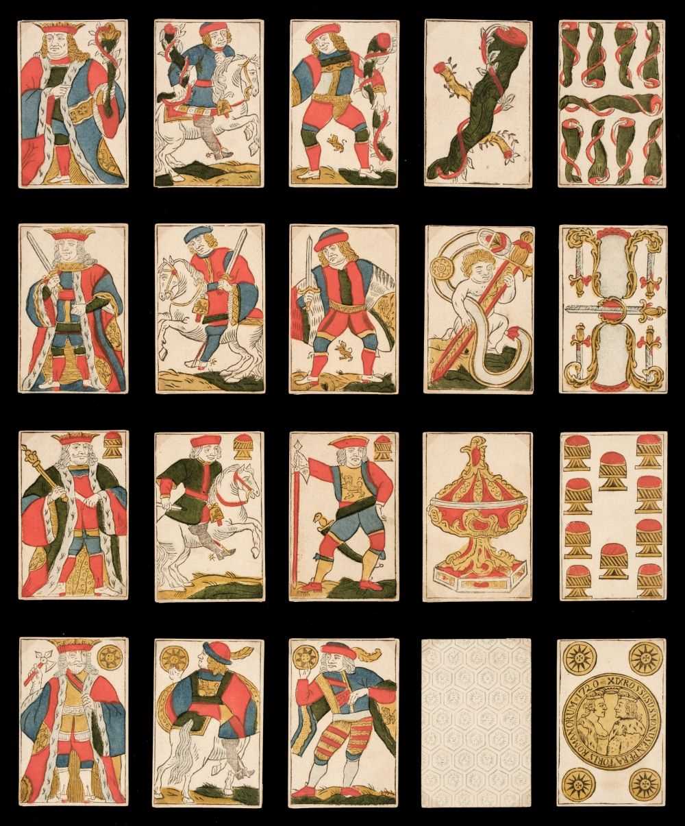 Lot 460 - Belgian playing cards. Archaic Spanish suited pack, Belgium?, unknown maker, circa 1760