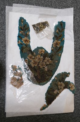 Lot 670 - Needlework. A collection of embroidered or beaded items, early 19th-early 20th century