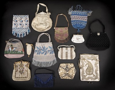 Lot 652 - Handbags. A collection of evening bags, purses, and other accessories, 19th-early 20th century