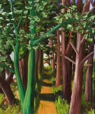 Lot 383 - Pomeroy (Richard, 1960-). Path Through Trees,  1992-94, oil, signed