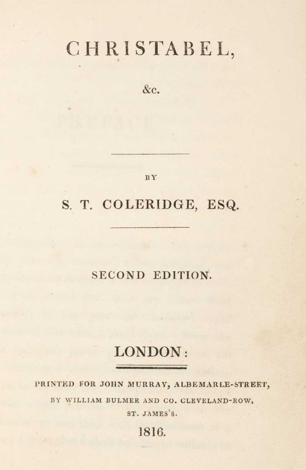 Lot 239 Coleridge Samuel Taylor Christabel c lot-239-coleridge-samuel-taylor-christabel-c