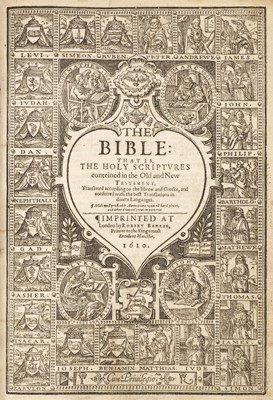 Lot 205 - Bible [English]. The Bible: that is, the Holy Scriptures ... in the Old and New Testament, 1610