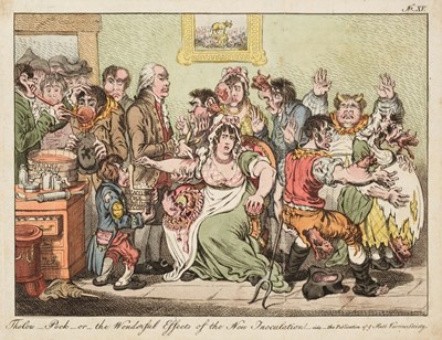 Lot 287 - Gillray (James, after). The Cow-Pock or The Wonderful Effects of the New Inoculations, circa 1802