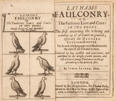 Lot 92 - Latham (Simon). Latham's Faulconry, or the Faulcons Lure and Cure: In Two Books..., 1658