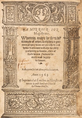 Lot 26 - Baldwin (William, editor). The Myrrour for Magistrates..., 1563
