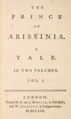 Lot 137 - Johnson (Samuel). The Prince of Abissinia..., 1759