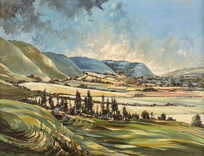 Lot 203 - Whatley (H M, 20th century). Hilly Landscape, and Martinsell Hill..., and one other