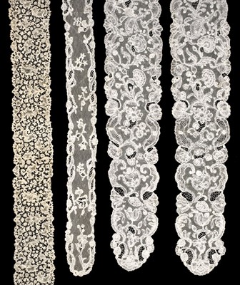 Lot 663 - Lace. A pair of fine lace lappets, English, circa 1750s