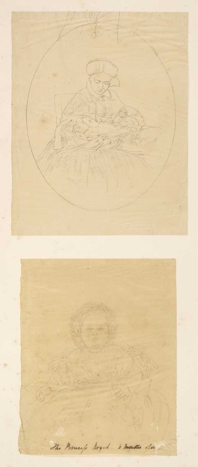 Lot 171 - After Alfred, Count D'Orsay (1801-1852, & others). Album of pencil portraits, 1840s/50s