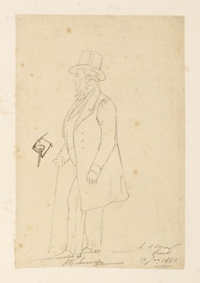 Lot 171 - After Alfred, Count D'Orsay (1801-1852, & others). Album of pencil portraits, 1840s/50s