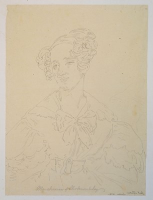 Lot 171 - After Alfred, Count D'Orsay (1801-1852, & others). Album of pencil portraits, 1840s/50s