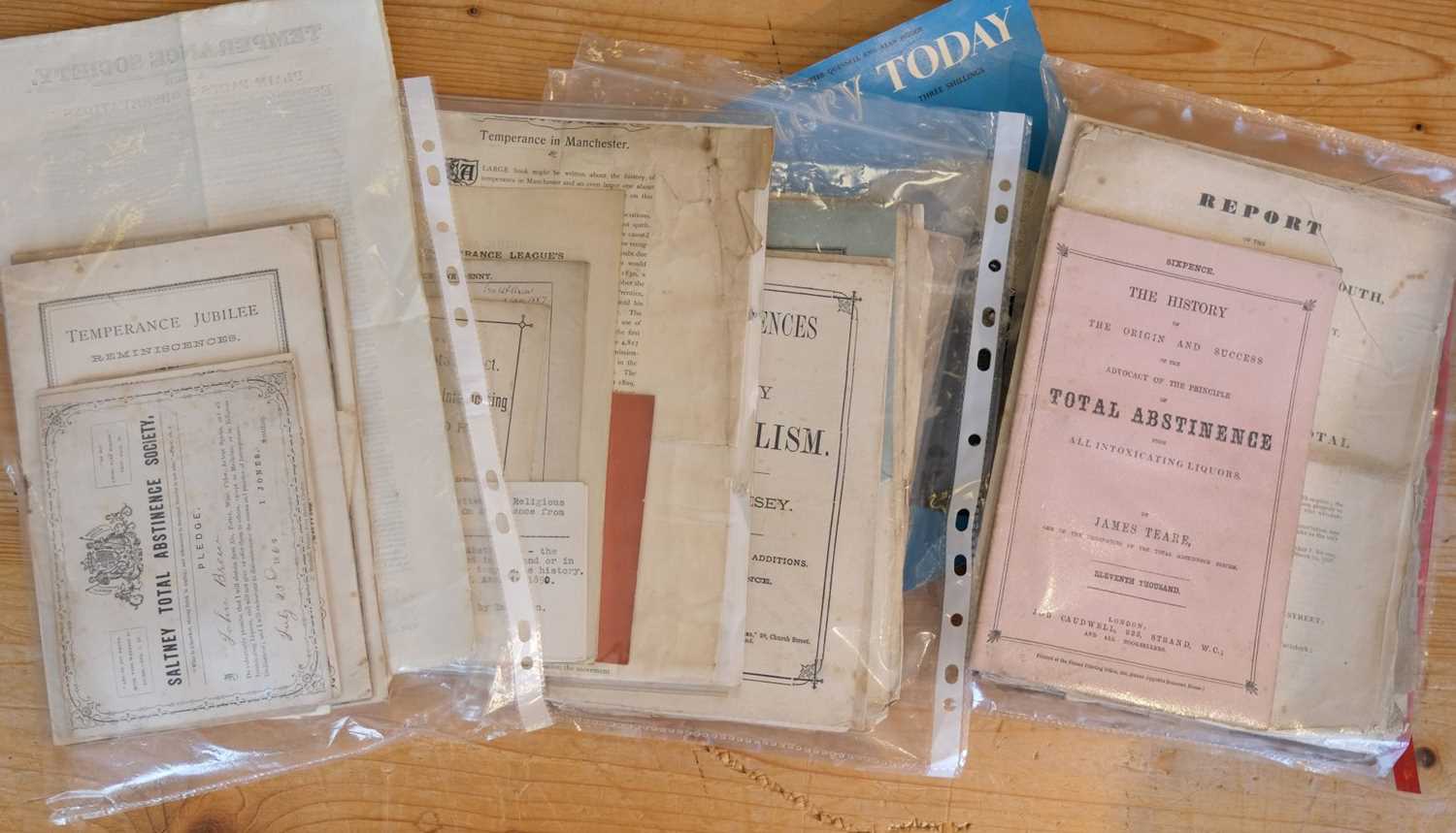 Lot 244 - Temperance. A collection of pamphlets relating to Temperance and Tee-Total Societies, 19th c.