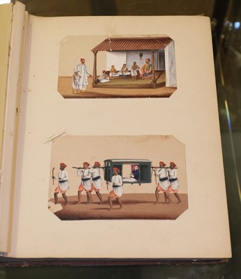 Lot 26 - Mica Paintings. An Album containing 85 paintings, circa 1850