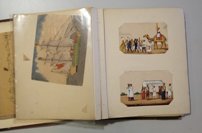 Lot 26 - Mica Paintings. An Album containing 85 paintings, circa 1850