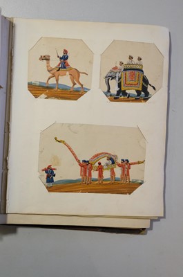 Lot 26 - Mica Paintings. An Album containing 85 paintings, circa 1850