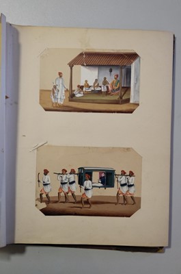 Lot 26 - Mica Paintings. An Album containing 85 paintings, circa 1850