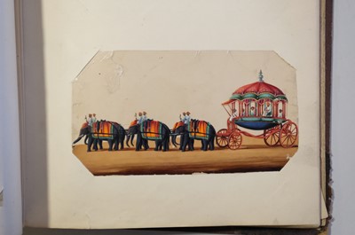 Lot 26 - Mica Paintings. An Album containing 85 paintings, circa 1850