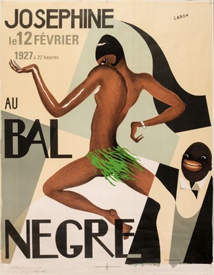 Lot 206 - Josephine Baker au Bal Negre. A later reissue of the original 1927 poster by Caron