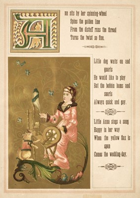 Lot 458 - The Golden Book. Six mooving pictures with rhymed verses, Fuerth: Schaller & Kirn, circa 1885