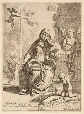 Lot 16 - Sirani (Elisabetta, 1638-1635). Mater Dolorosa: Our Lady of Sorrows, 1657, etching