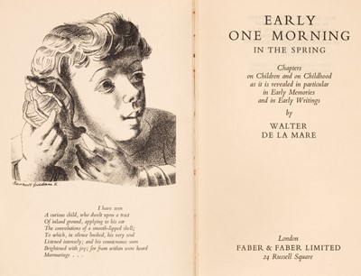 Lot 708 - De La Mare (Walter). Early One Morning in the Spring, 1st edition, London: Faber & Faber, 1935