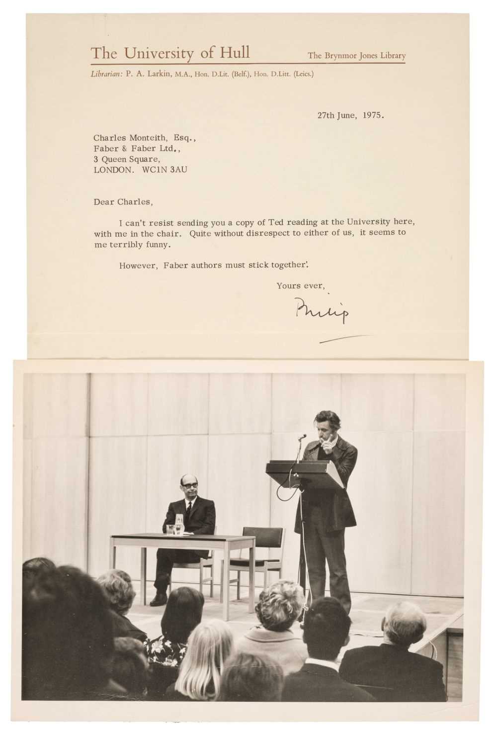 Lot 940 - Larkin (Philip, 1922-1985). Typed Letter