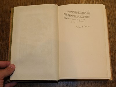 Lot 764 - Sassoon (Siegfried). Memoirs of an Inventory Officer, with illustrations by Barnett Freedman, 1931