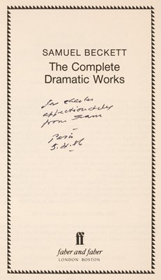 Lot 891 - Beckett (Samuel).The Complete Dramatic Works, 1986