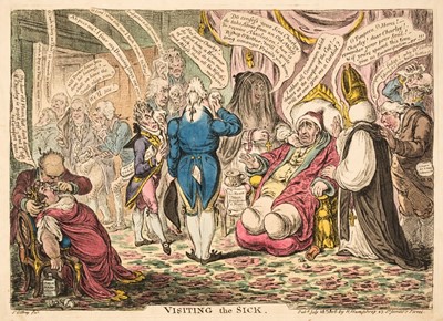 Lot 285 - Gillray (James). Visiting the Sick, H. Humphrey, July 18th 1806