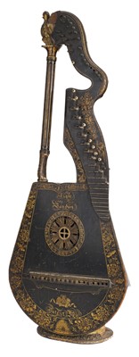Lot 447 - Harp Lute. A rare George III period harp-lute by Edward Light circa 1800
