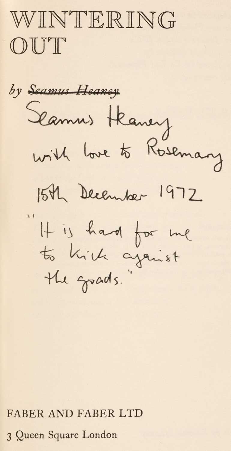 Lot 905 - Heaney (Seamus, 1939-2013). A Lough Neagh Sequence, 1st edition, Manchester