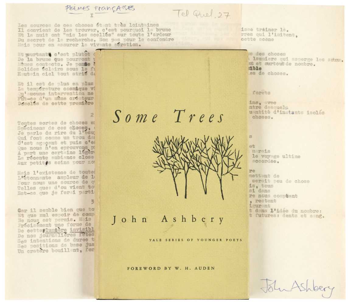 Lot 851 - Ashbery (John). Some Trees, 1st edition, 1956, with signed typescript poem by the author