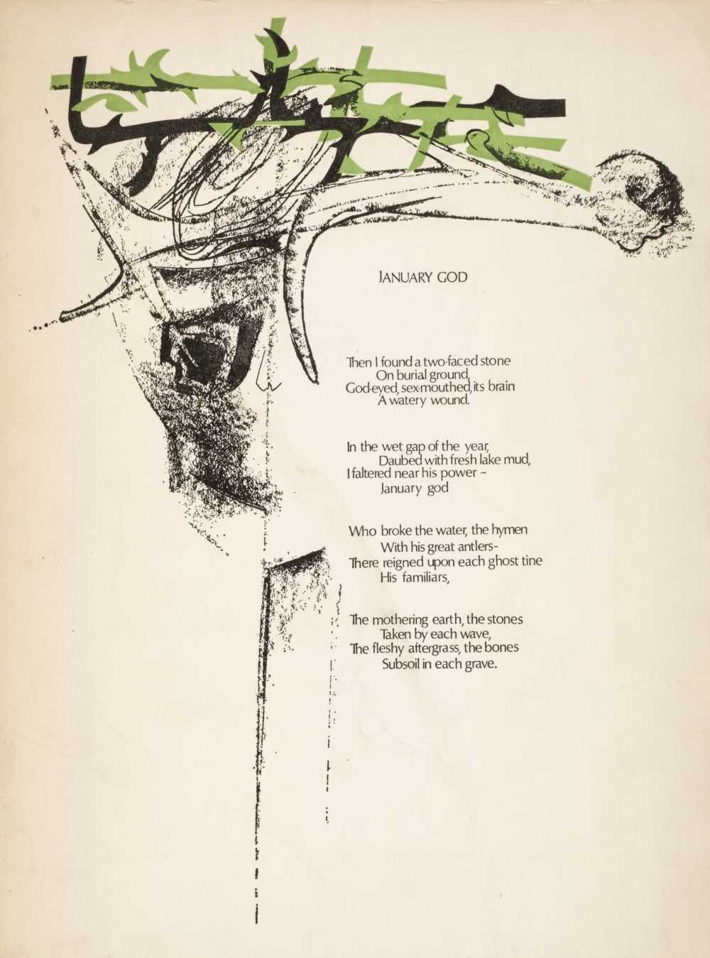 Lot 915 - Heaney (Seamus, 1939-2013). Christmas card, [1972?]