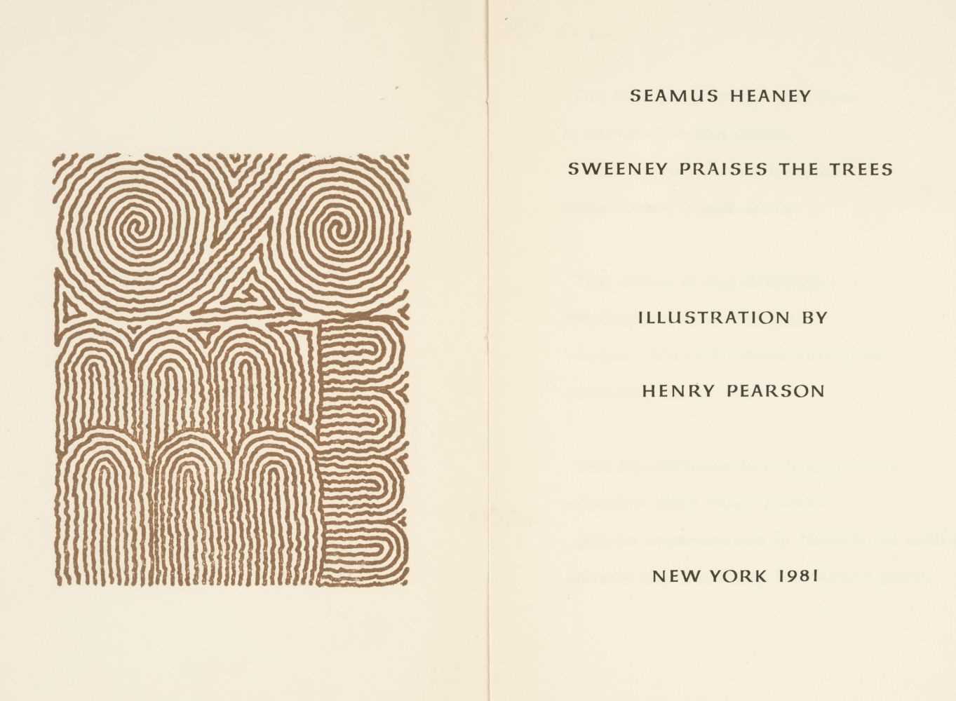 Lot 903 - Heaney (Seamus). North, 1st edition, Faber & Faber, 1975