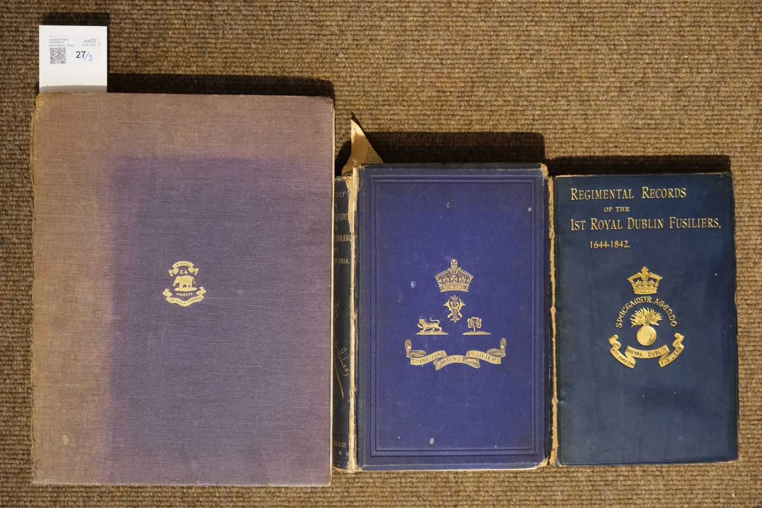 Lot 27 - Murland (Major H.F.) Records of the IV Madras Pioneers, 1922.., and others